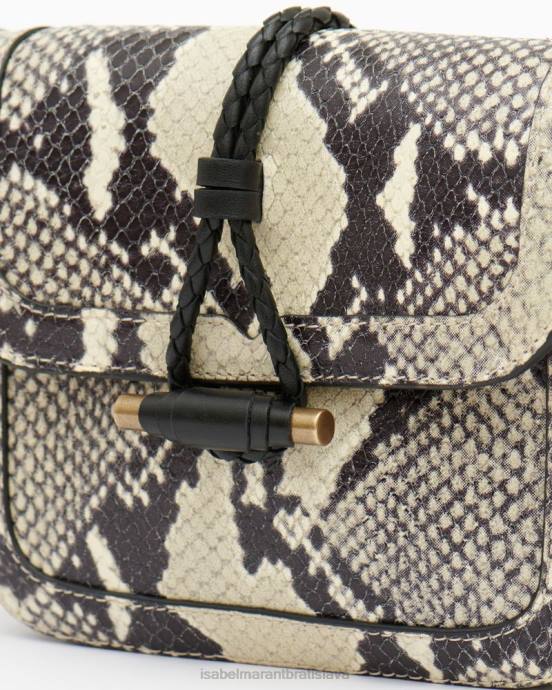 Isabel Marant unisex kožená taška na rameno vigo s chlopňou V6XH1005 príslušenstvo piesku