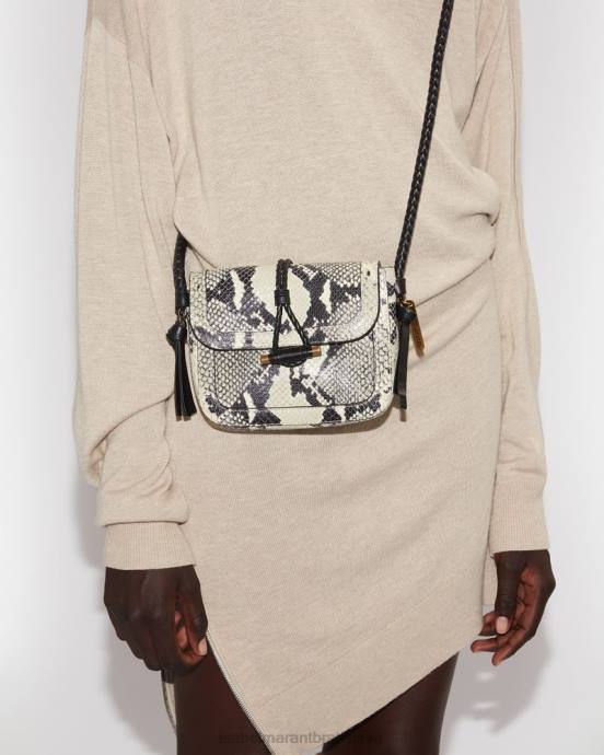 Isabel Marant unisex kožená taška na rameno vigo s chlopňou V6XH1005 príslušenstvo piesku