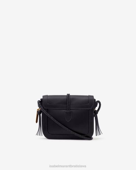 Isabel Marant unisex kožená taška s chlopňou vigo V6XH1003 príslušenstvo čierna