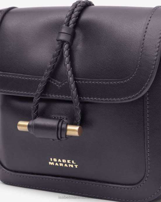 Isabel Marant unisex kožená taška s chlopňou vigo V6XH1003 príslušenstvo čierna