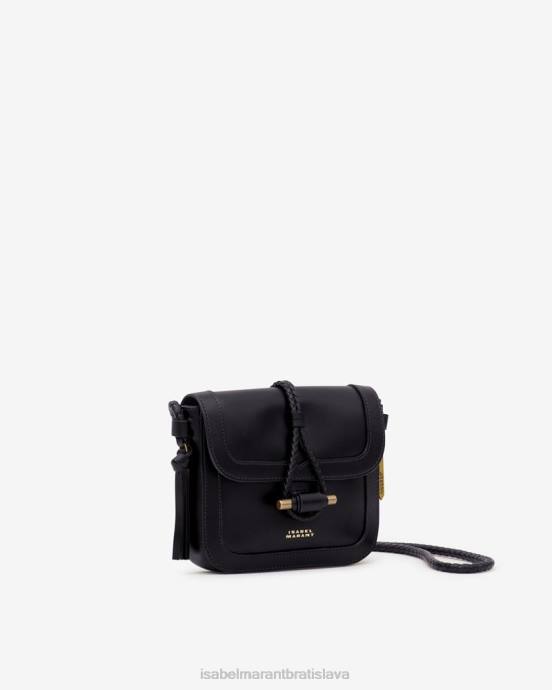 Isabel Marant unisex kožená taška s chlopňou vigo V6XH1003 príslušenstvo čierna