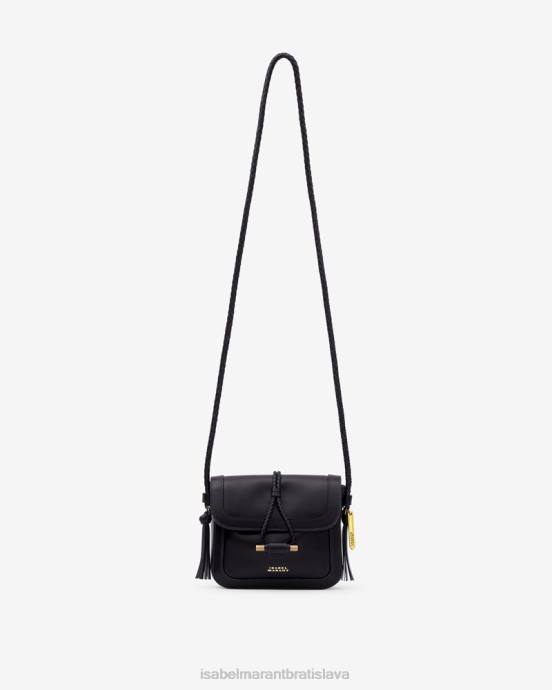 Isabel Marant unisex kožená taška s chlopňou vigo V6XH1003 príslušenstvo čierna