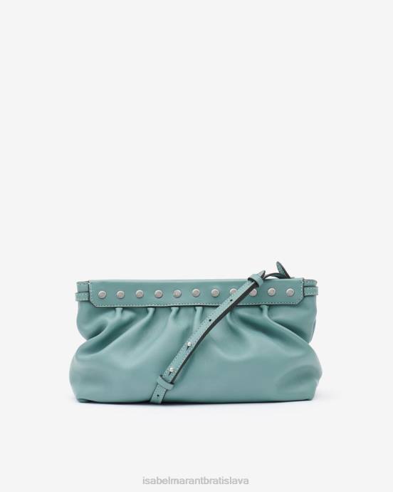 Isabel Marant unisex luz stredné kožené vrecko V6XH1014 príslušenstvo verdigris
