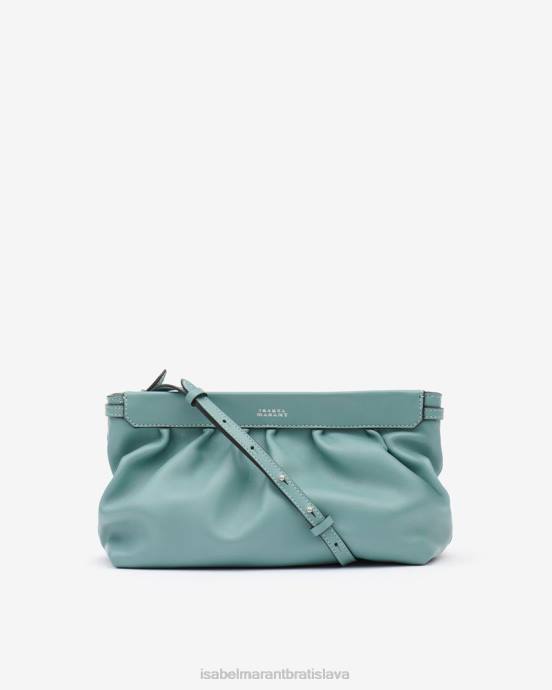 Isabel Marant unisex luz stredné kožené vrecko V6XH1014 príslušenstvo verdigris