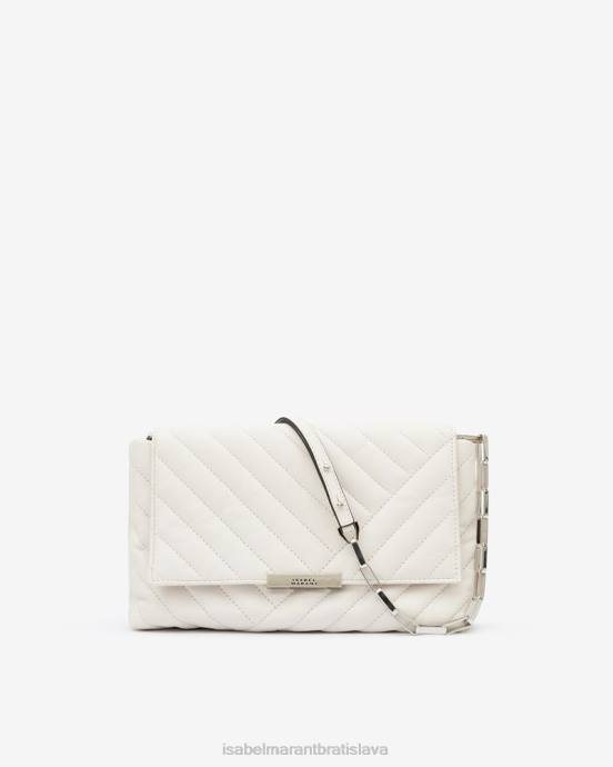 Isabel Marant unisex merine prešívaná kožená taška V6XH1009 príslušenstvo krieda