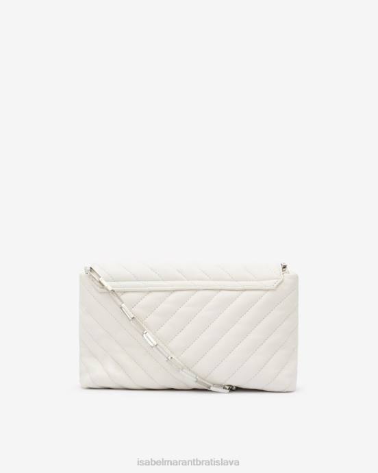 Isabel Marant unisex merine prešívaná kožená taška V6XH1009 príslušenstvo krieda