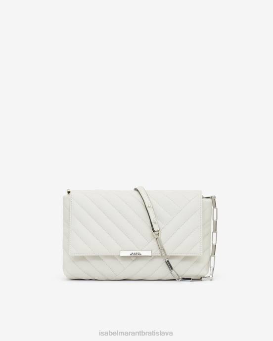 Isabel Marant unisex merine prešívaná kožená taška V6XH1011 príslušenstvo krieda