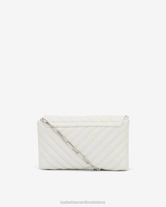 Isabel Marant unisex merine prešívaná kožená taška V6XH1011 príslušenstvo krieda