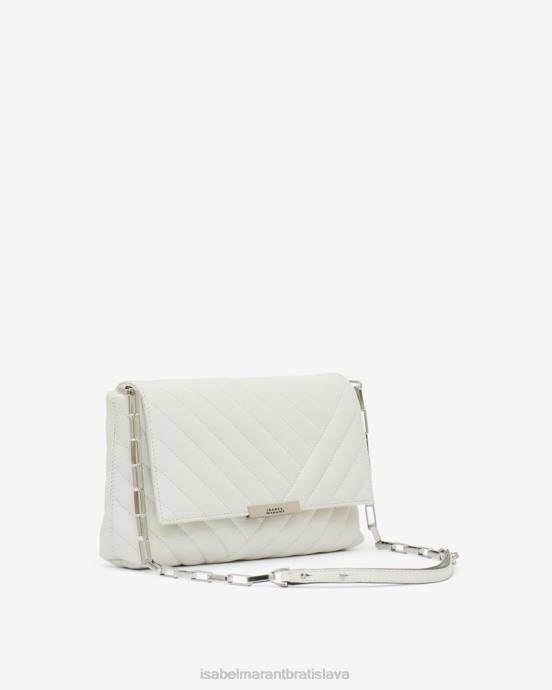 Isabel Marant unisex merine prešívaná kožená taška V6XH1011 príslušenstvo krieda