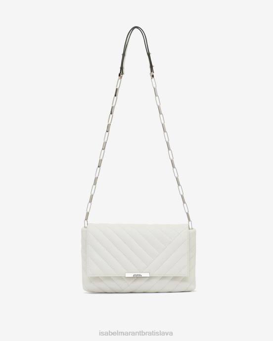 Isabel Marant unisex merine prešívaná kožená taška V6XH1011 príslušenstvo krieda