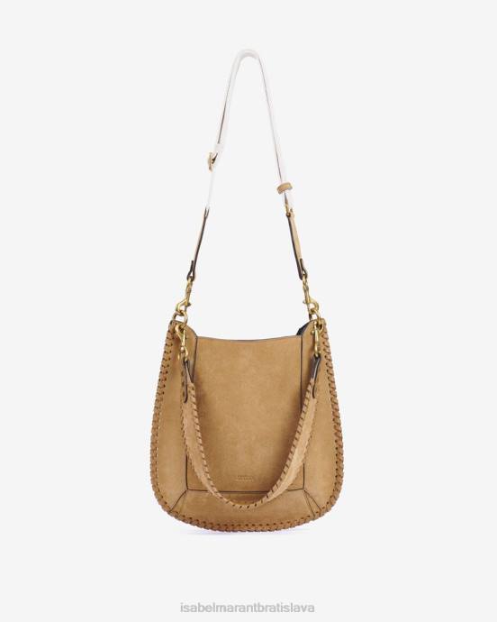 Isabel Marant unisex semišová kožená taška cez rameno oskan V6XH999 príslušenstvo ťava