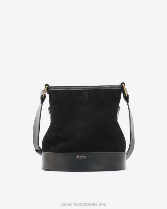 Isabel Marant unisex semišová kožená taška cez rameno samara V6XH1018 príslušenstvo čierna