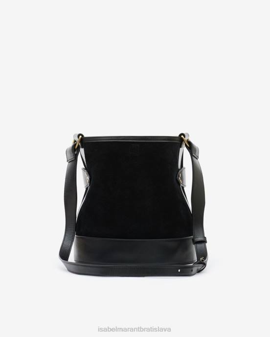 Isabel Marant unisex semišová kožená taška cez rameno samara V6XH1018 príslušenstvo čierna