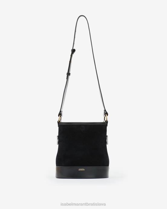 Isabel Marant unisex semišová kožená taška cez rameno samara V6XH1018 príslušenstvo čierna