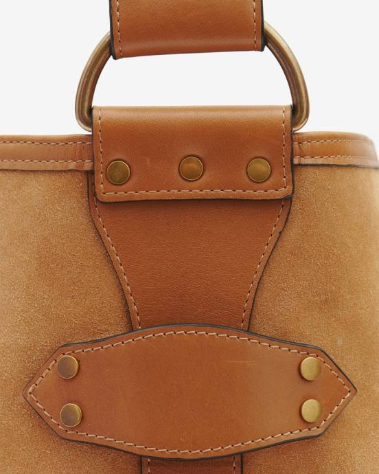 Isabel Marant unisex semišová kožená taška cez rameno samara V6XH1019 príslušenstvo ťava