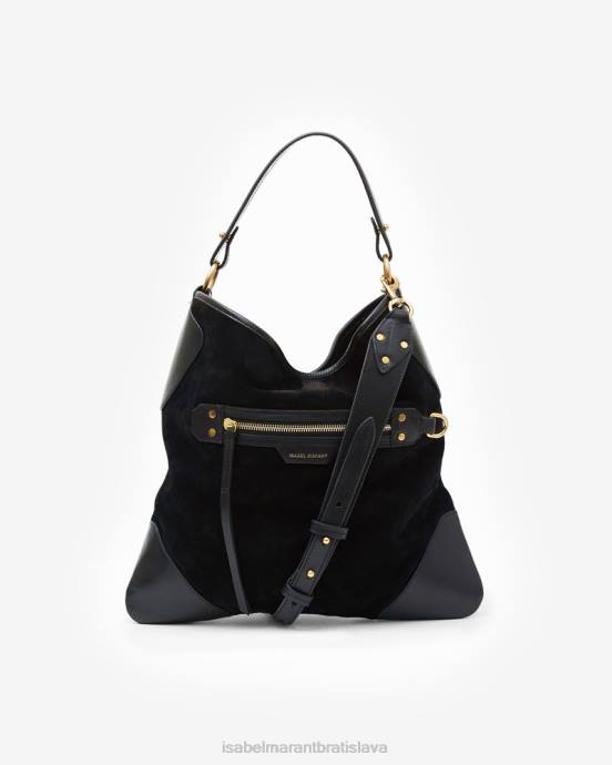 Isabel Marant unisex semišová taška cez rameno botsy day V6XH1020 príslušenstvo čierna