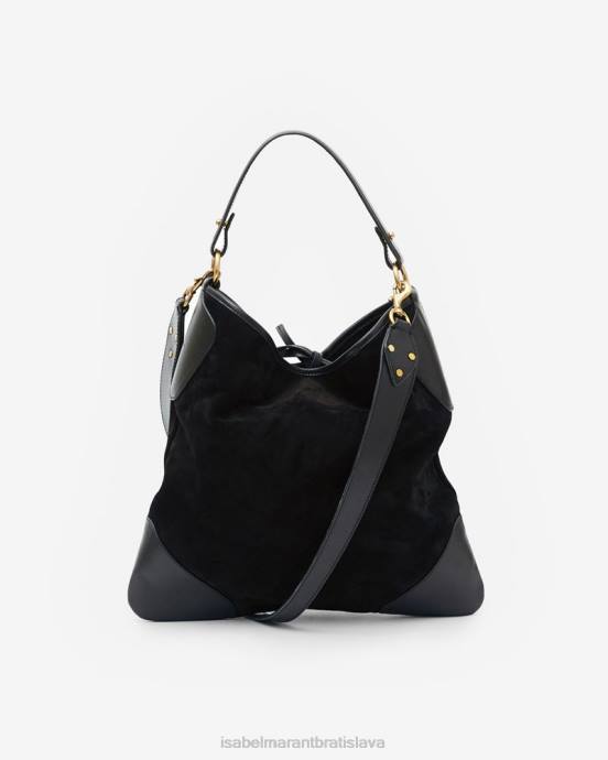 Isabel Marant unisex semišová taška cez rameno botsy day V6XH1020 príslušenstvo čierna