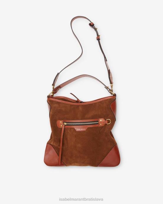 Isabel Marant unisex semišová taška cez rameno botsy day V6XH1029 príslušenstvo koňak