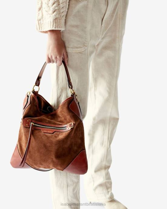 Isabel Marant unisex semišová taška cez rameno botsy day V6XH1029 príslušenstvo koňak