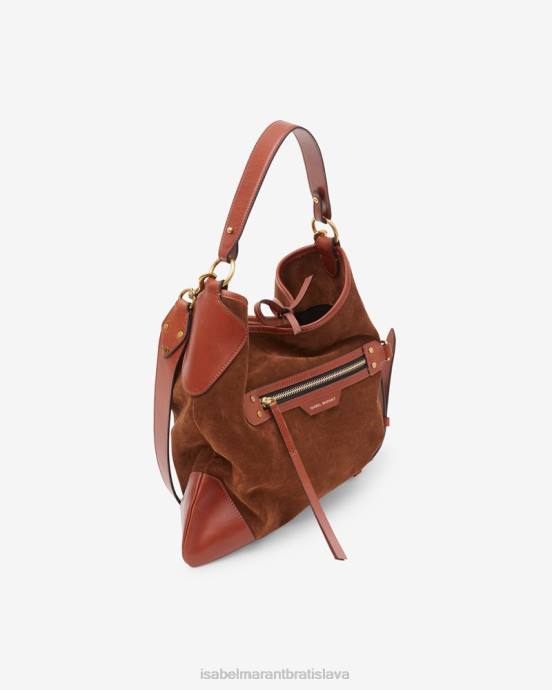 Isabel Marant unisex semišová taška cez rameno botsy day V6XH1029 príslušenstvo koňak