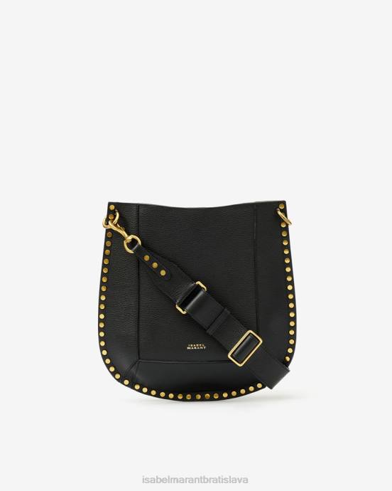 Isabel Marant unisex taška cez rameno zo zrnitej kože oskan V6XH994 príslušenstvo čierna