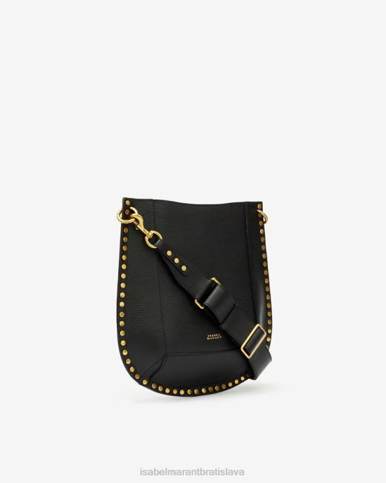 Isabel Marant unisex taška cez rameno zo zrnitej kože oskan V6XH994 príslušenstvo čierna