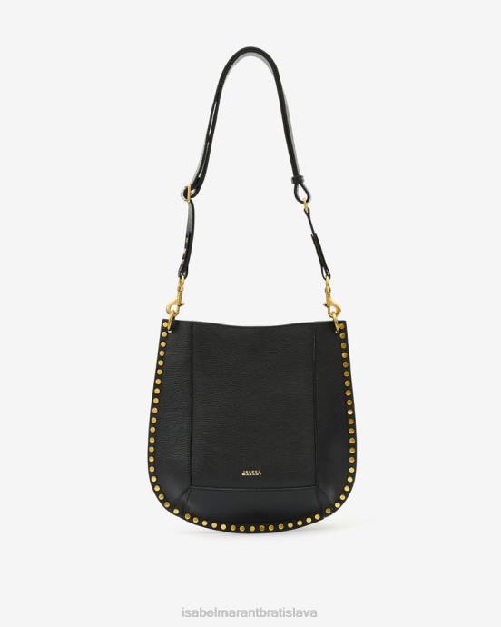 Isabel Marant unisex taška cez rameno zo zrnitej kože oskan V6XH994 príslušenstvo čierna