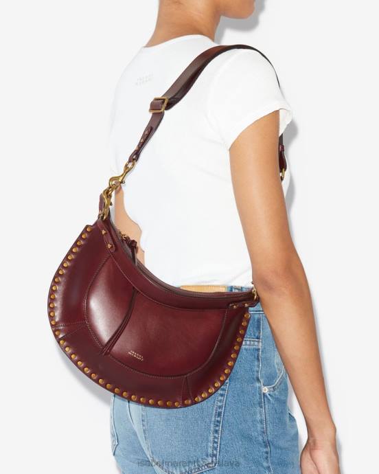 Isabel Marant unisex taška s cvočkami naoko hobo V6XH990 príslušenstvo bordová