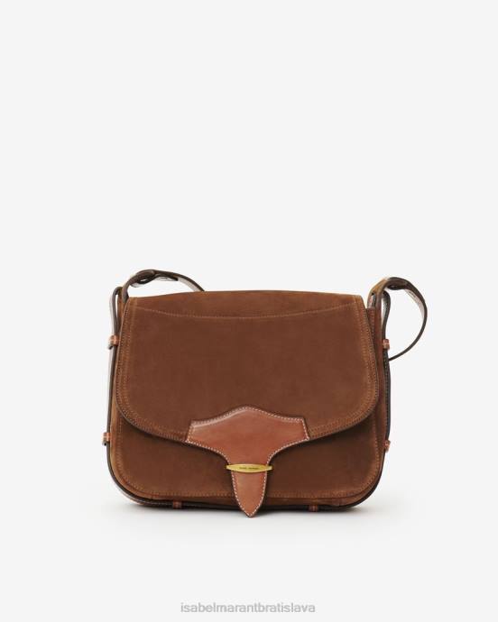 Isabel Marant unisex veľká semišová taška botsy besace V6XH1028 príslušenstvo koňak