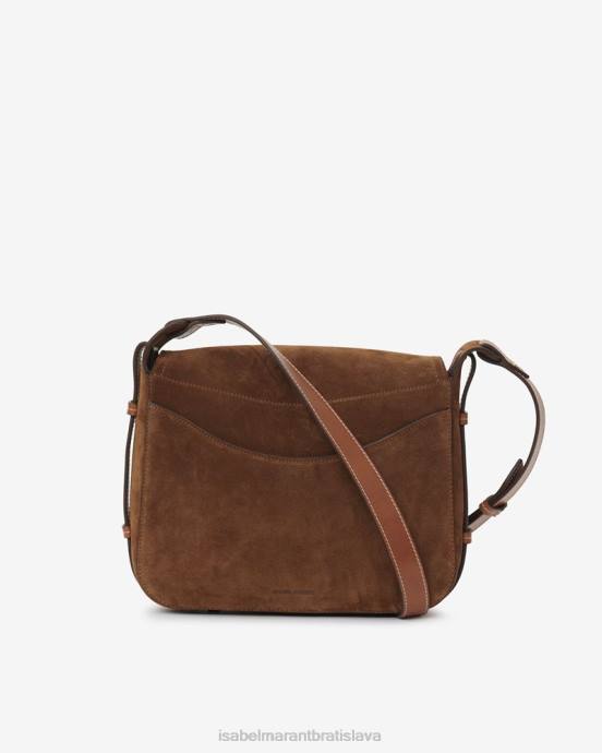 Isabel Marant unisex veľká semišová taška botsy besace V6XH1028 príslušenstvo koňak