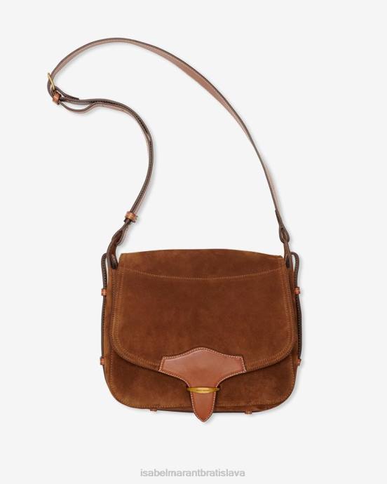 Isabel Marant unisex veľká semišová taška botsy besace V6XH1028 príslušenstvo koňak
