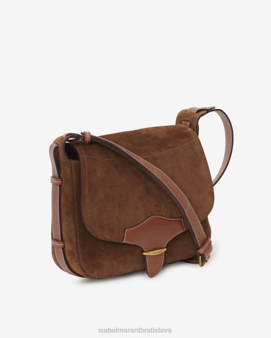 Isabel Marant unisex veľká semišová taška botsy besace V6XH1028 príslušenstvo koňak