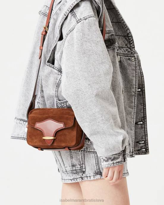 Isabel Marant unisex wasy semišová taška na fotoaparát V6XH1027 príslušenstvo koňak