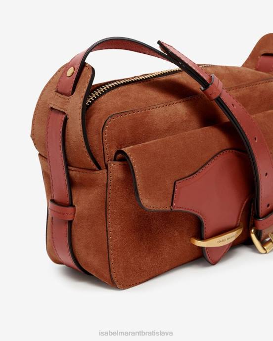 Isabel Marant unisex wasy semišová taška na fotoaparát V6XH1027 príslušenstvo koňak