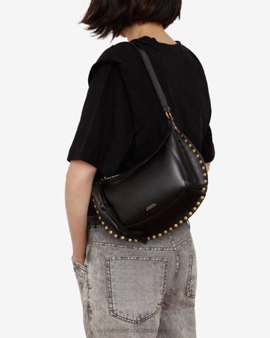 Isabel Marant unisex kožená taška cez rameno oskan moon V6XH917 príslušenstvo čierna
