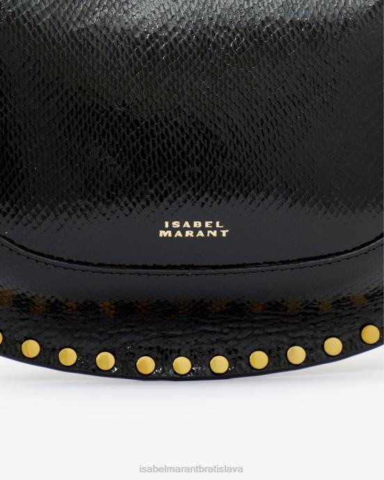 Isabel Marant unisex kožená taška cez rameno oskan moon V6XH921 príslušenstvo čierna