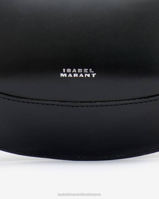 Isabel Marant unisex kožená taška cez rameno oskan moon V6XH922 príslušenstvo čierna
