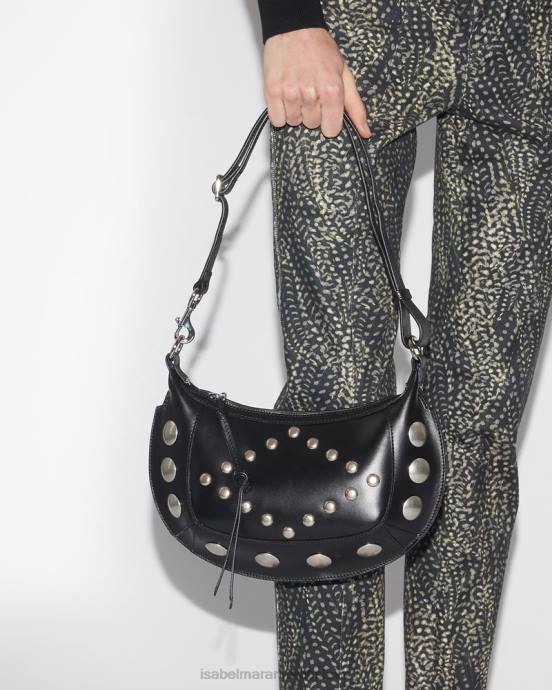 Isabel Marant unisex kožená taška cez rameno oskan moon V6XH922 príslušenstvo čierna