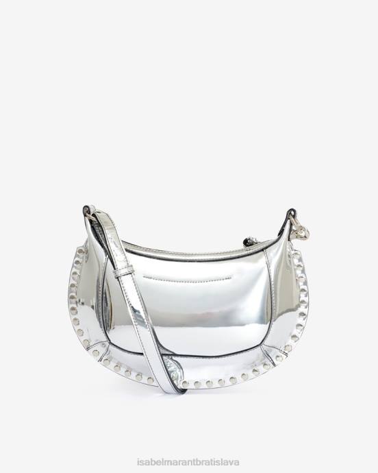 Isabel Marant unisex kožená taška cez rameno oskan moon V6XH923 príslušenstvo striebro