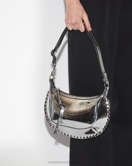 Isabel Marant unisex kožená taška cez rameno oskan moon V6XH923 príslušenstvo striebro