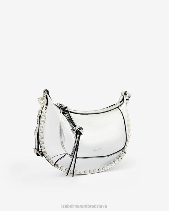 Isabel Marant unisex kožená taška cez rameno oskan moon V6XH923 príslušenstvo striebro
