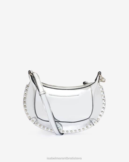 Isabel Marant unisex kožená taška cez rameno oskan moon V6XH923 príslušenstvo striebro