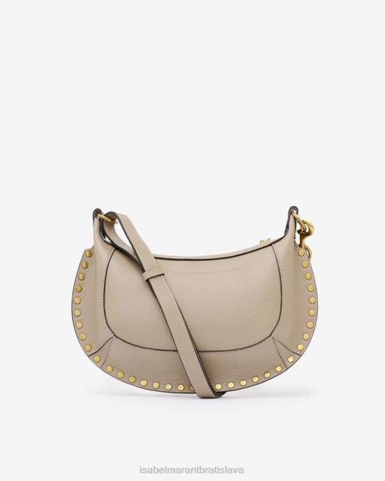 Isabel Marant unisex kožená taška cez rameno oskan moon V6XH931 príslušenstvo taupe