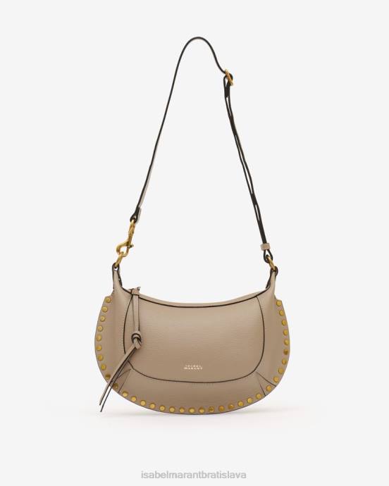 Isabel Marant unisex kožená taška cez rameno oskan moon V6XH931 príslušenstvo taupe