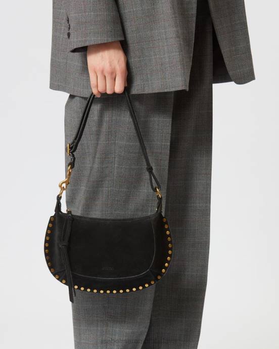 Isabel Marant unisex semišová taška cez rameno oskan moon V6XH918 príslušenstvo čierna