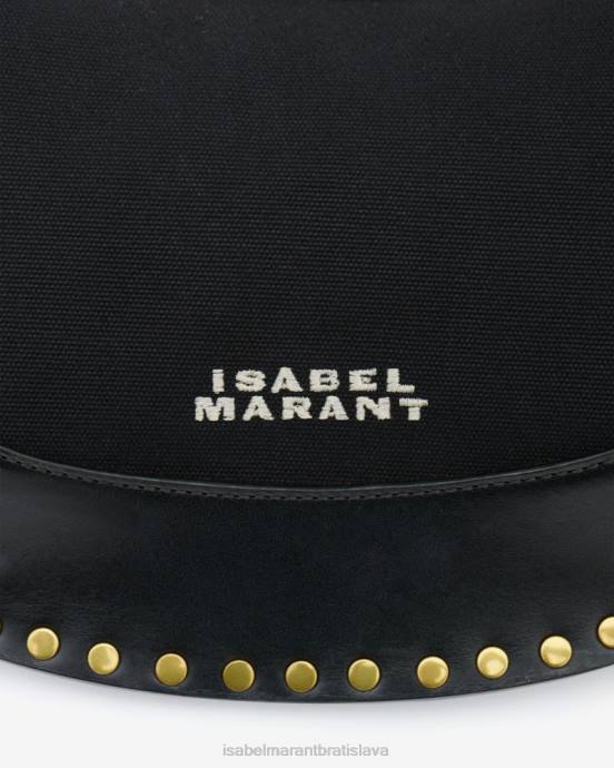 Isabel Marant unisex taška cez rameno oskan moon z kože a bavlny V6XH919 príslušenstvo čierna