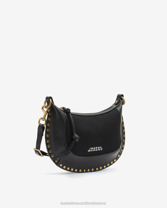 Isabel Marant unisex taška cez rameno oskan moon z kože a bavlny V6XH919 príslušenstvo čierna