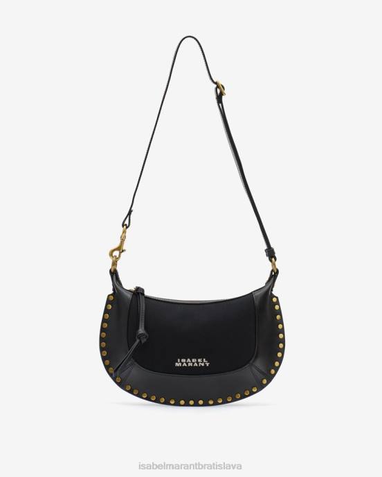 Isabel Marant unisex taška cez rameno oskan moon z kože a bavlny V6XH919 príslušenstvo čierna