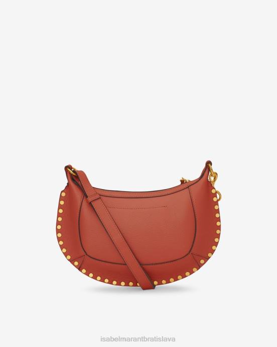 Isabel Marant unisex taška cez rameno zo zrnitej kože oskan moon V6XH932 príslušenstvo terakota