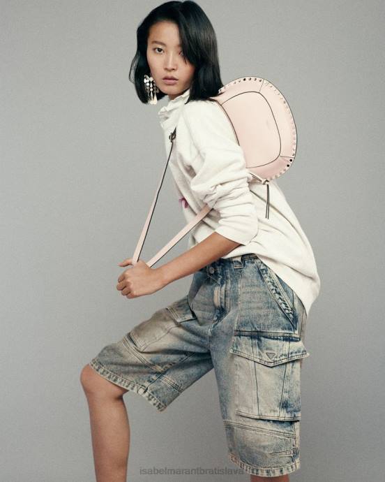 Isabel Marant unisex taška oskan moon V6XH938 príslušenstvo jemne ružová